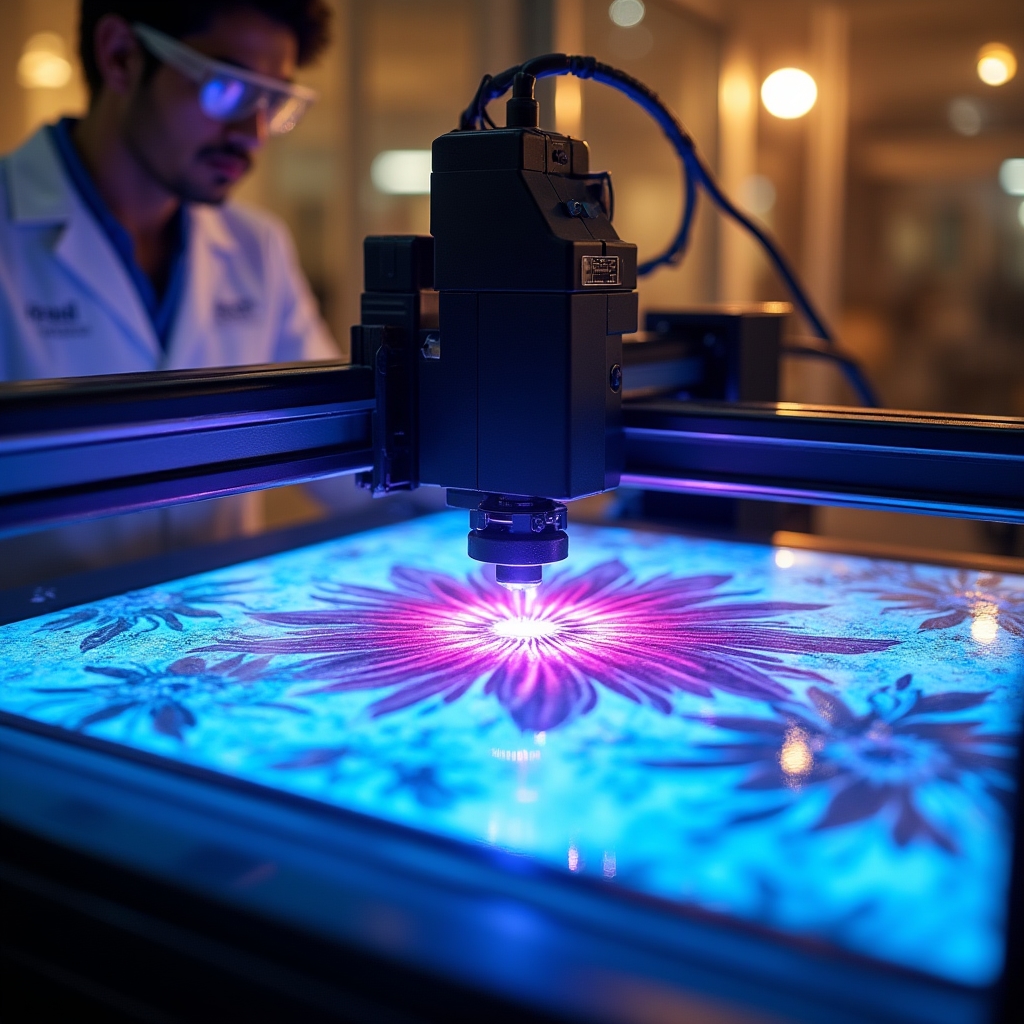 Процесс УФ-печати на стекле